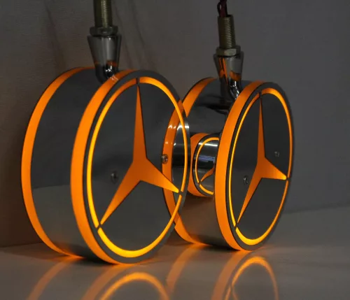 MERCEDES Amerikai helyzetjelző LOLLIPOP sárga-sárga PÁRBAN