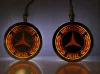 MERCEDES Amerikai helyzetjelző LOLLIPOP sárga-fehér PÁRBAN