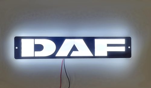 DAF inox szögletes dísz HÁTTÉRVILÁGÍTÁSSAL