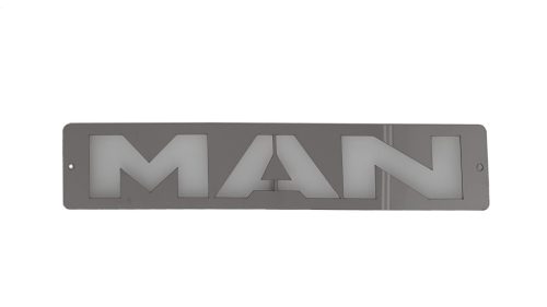 MAN inox szögletes dísz HÁTTÉRVILÁGÍTÁSSAL