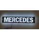 MERCEDES inox szögletes dísz HÁTTÉRVILÁGÍTÁSSAL