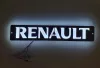 RENAULT inox szögletes dísz HÁTTÉRVILÁGÍTÁSSAL