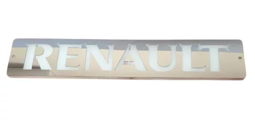 RENAULT inox szögletes dísz HÁTTÉRVILÁGÍTÁSSAL
