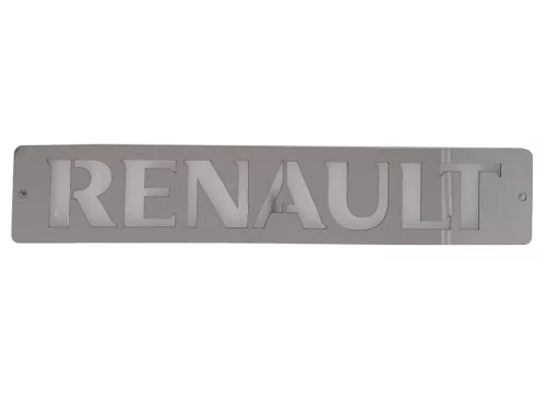 RENAULT inox szögletes dísz HÁTTÉRVILÁGÍTÁSSAL