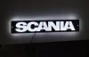 SCANIA inox szögletes dísz HÁTTÉRVILÁGÍTÁSSAL