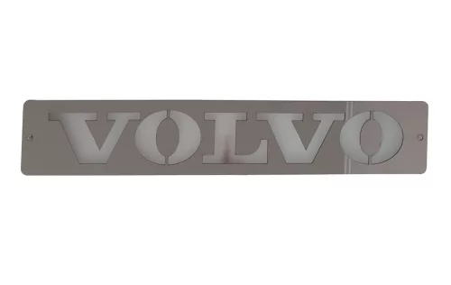 VOLVO inox szögletes dísz HÁTTÉRVILÁGÍTÁSSAL