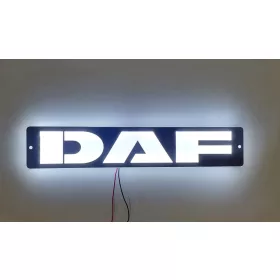 DAF inox szögletes dísz HÁTTÉRVILÁGÍTÁSSAL
