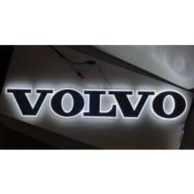 VOLVO inox felirat HÁTTÉRVILÁGÍTÁSSAL Fehér