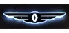 RENAULT inox szárnyas dísz HÁTTÉRVILÁGÍTÁSSAL