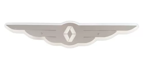 RENAULT inox szárnyas dísz HÁTTÉRVILÁGÍTÁSSAL