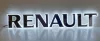 RENAULT inox felirat HÁTTÉRVILÁGÍTÁSSAL Fehér