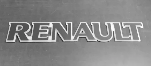 RENAULT inox felirat HÁTTÉRVILÁGÍTÁSSAL Fehér