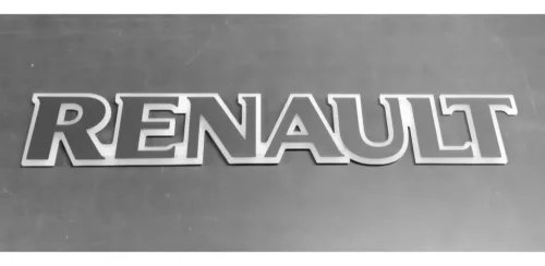 RENAULT inox felirat HÁTTÉRVILÁGÍTÁSSAL Fehér
