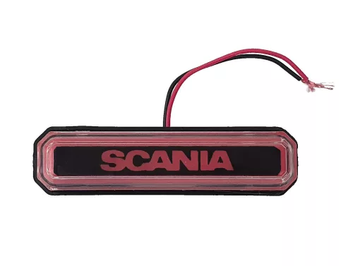 SCANIA LED dekor lámpa 24V Piros