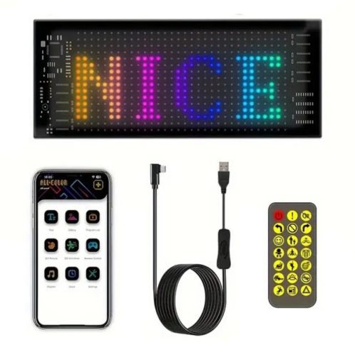 17 cm-es LED kijelző távirányítóval és Bluetooth vezérléssel