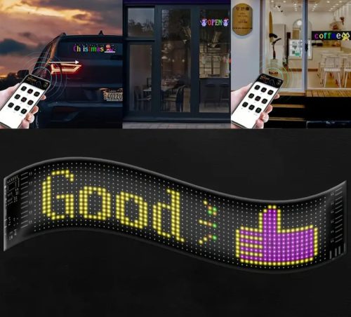 17 cm-es LED kijelző távirányítóval és Bluetooth vezérléssel