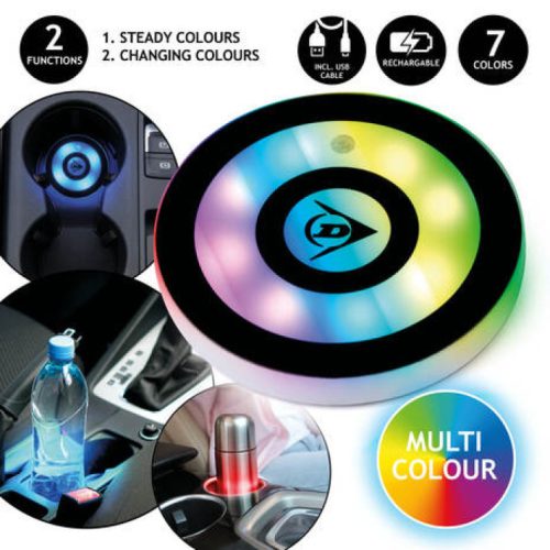 RGB LED világító alátét pohártartóba