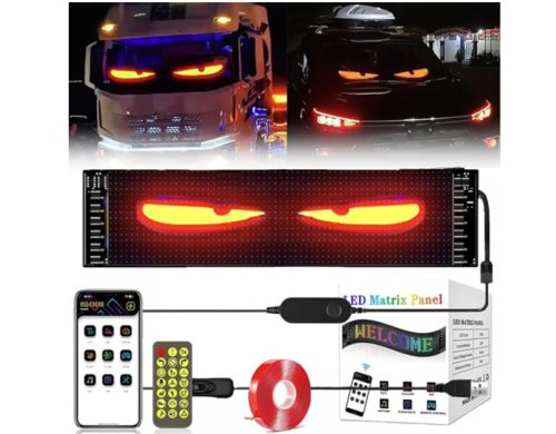 Színes LED kijelző 60x12cm Bluetooth vezérléssel