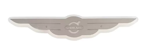 VOLVO inox szárnyas dísz HÁTTÉRVILÁGÍTÁSSAL