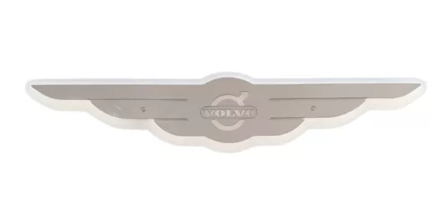VOLVO inox szárnyas dísz HÁTTÉRVILÁGÍTÁSSAL