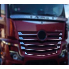   Mercedes Actros MP4 / MP5 inox hűtőrács dísz szett széles fülke