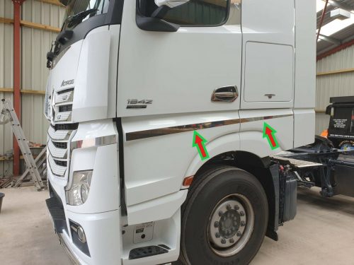 Mercedes Actros MP4 / MP5 inox díszcsík ajtóra és oldalra párban