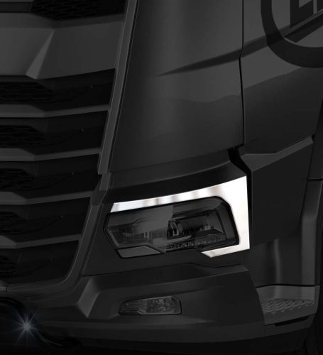 Daf XG inox fényszóró keret párban FELSŐ RÉSZ