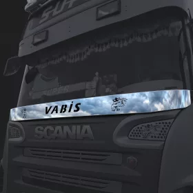 Scania R inox dísz a szélvédő aljára Vabis