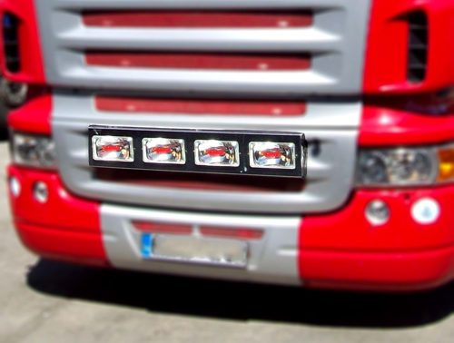 Scania inox lámpatartó keret a lőkhárítóra