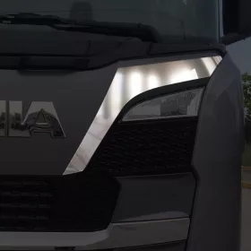 Scania S / R inox homlokfal dísz párban SZÉLES
