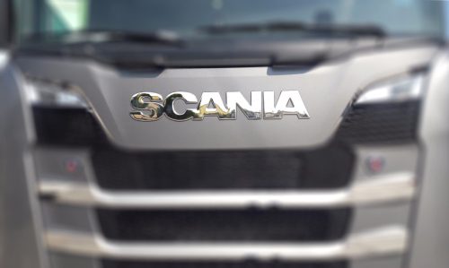 Scania S / R inox felirat a homlokfalra