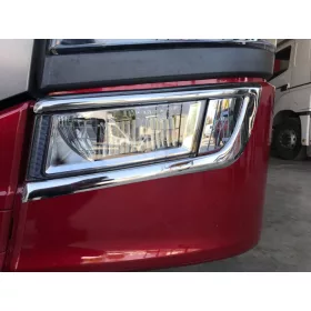   Scania S / R széria inox alsó ködlámpa keret párban Dombornyomott