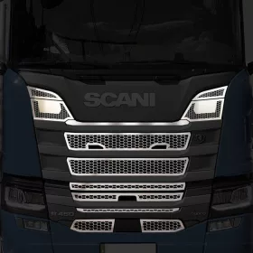 Scania R450 2017-től inox hűtőrács szett