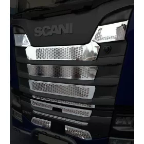 Scania S inox hűtőrács szett