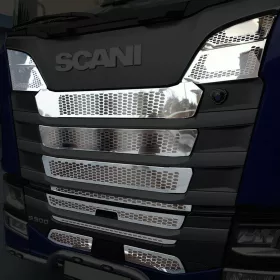Scania S inox hűtőrács szett