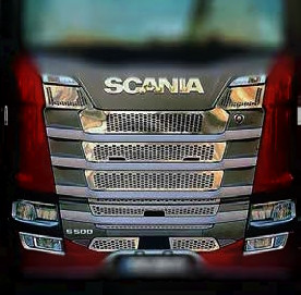 Scania S inox hűtőrács szett