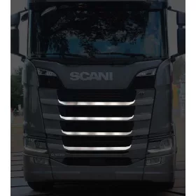   Scania S / R inox hűtőrács dísz szett a bordák tetejére