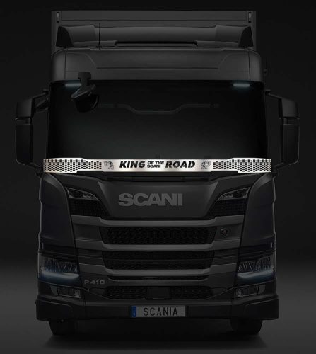 Scania S / R inox dísz a szélvédő aljára PERFORÁLT