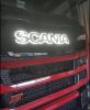 Scania inox felirat HÁTTÉRVILÁGÍTÁSSAL Fehér