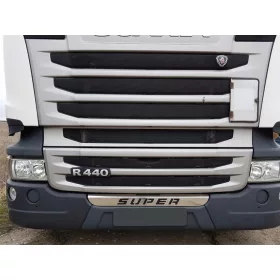Scania inox lökhárító közép dísz Magas