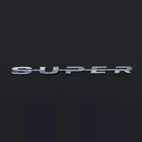 SUPER inox felirat KEREKÍTETT 57cm