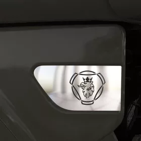 Scania inox oldal dísz párban Logóval