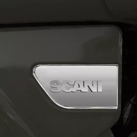 Scania inox oldal dísz párban Felirattal