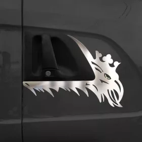 Scania inox ajtókilincs dísz párban Lángnyelves