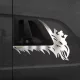 Scania inox ajtókilincs dísz párban Lángnyelves
