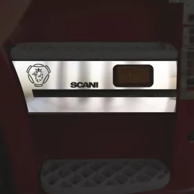 Scania inox lépcső dísz párban Peremre, kivágott