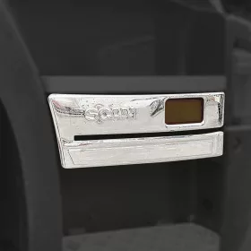 Scania inox lépcső dísz párban Peremre, dombornyomott