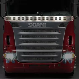 Scania R inox dísz a szélvédő aljára Perforált