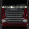 Scania R inox dísz a szélvédő aljára perforált Kerettel