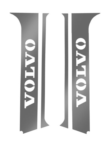 Volvo Euro6 inox ajtódísz párban